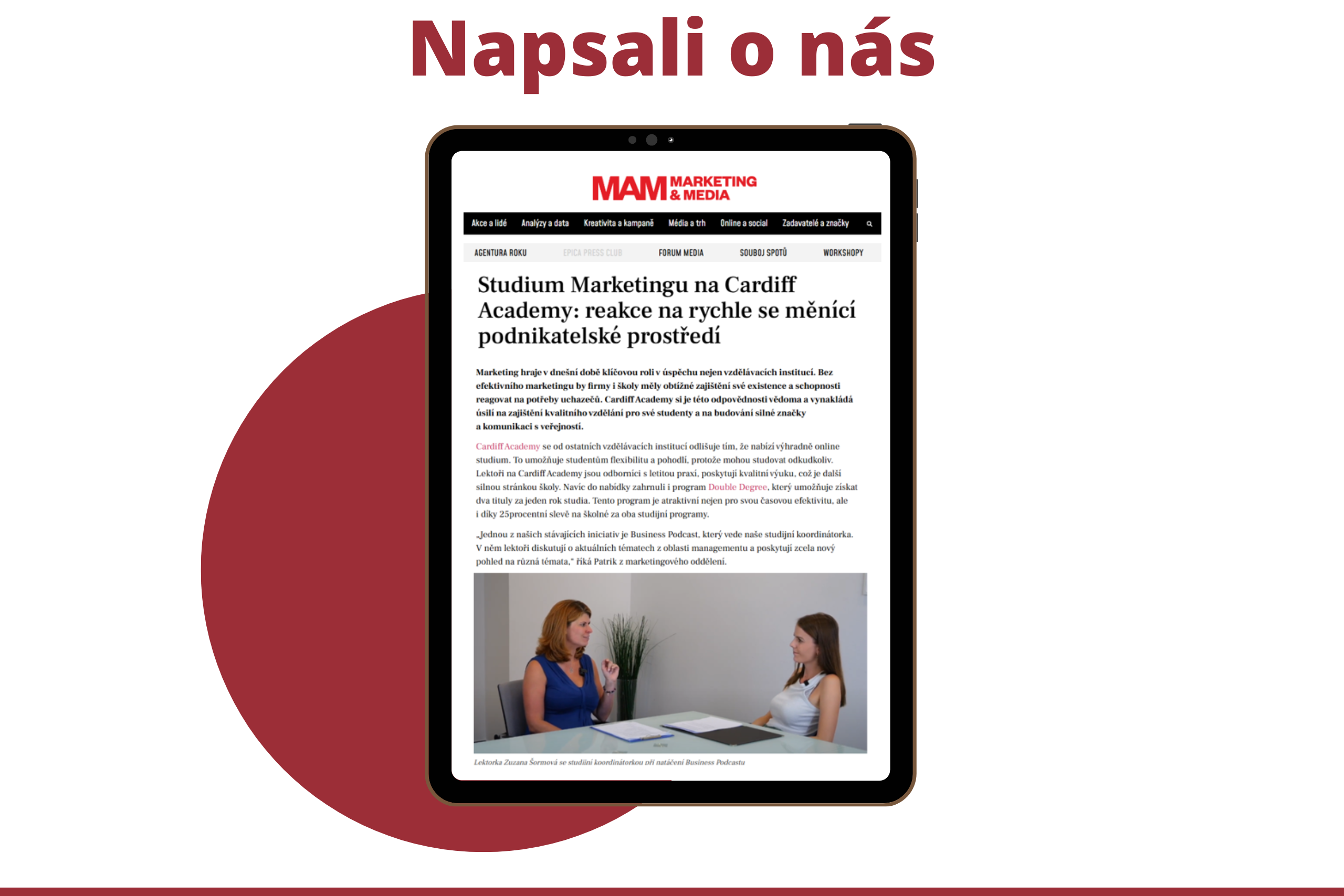 Napsali o nás - MAM